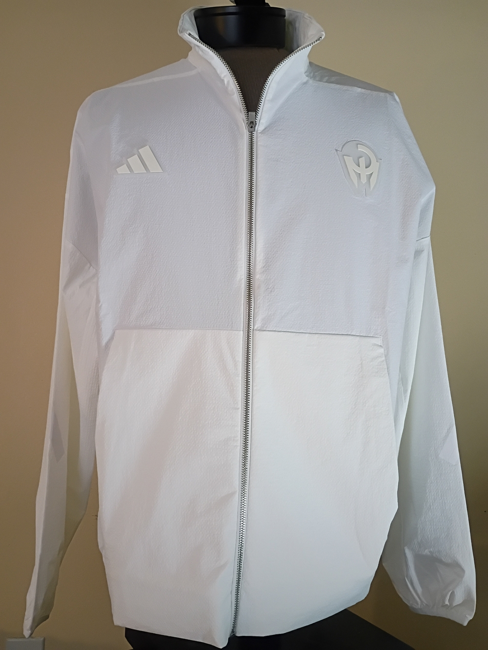 Adidas MAHOMES Too Cold Woven ZNE Track Jacket White JY3803 - NWT Large $100